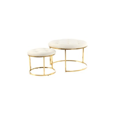 Tabourets gigognes en tissu (lot de 2) ARTE ESPINA