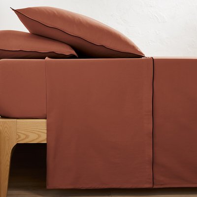 Leintuch Victor uni, vorgewaschener Baumwoll-Satin LA REDOUTE INTERIEURS