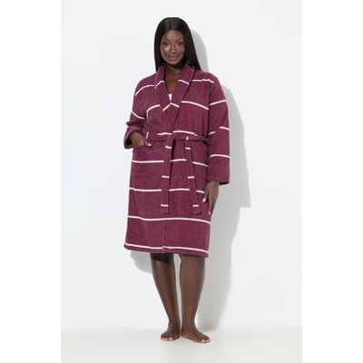Peignoir en tissu éponge rayé ULLA POPKEN