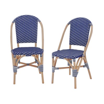 Chaise bistrot rotin et polyrotin (lot de 2) MONTMARTRE SWEEEK