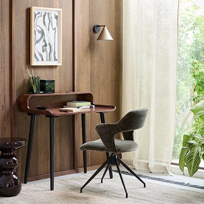Bureau plaqué Noyer, Vernan AM.PM