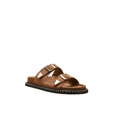 Mules cuir velours ouverture totale PEDICONFORT