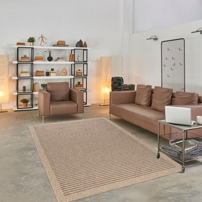 Tapis extérieur tissé kilim rond JUTE ART UN AMOUR DE TAPIS
