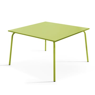 Table de jardin carrée en métal 8 places 120cm PALAVAS OVIALA