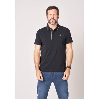 Polo regular homme avec col rayé SLATE DEELUXE