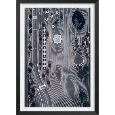 Affiche photo drône espace temps HEXOA