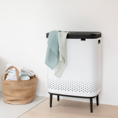Bo Laundry Bin Hi 2 x 45L with Plastic Lid BRABANTIA