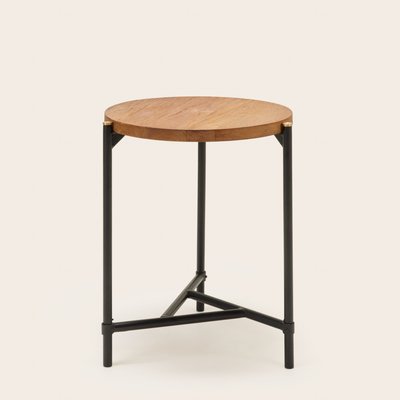 Table d'appoint en Plateau rond et piètement métal graphique  THIMEA MADURA