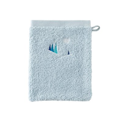 Gant de toilette coton STELLAIRE CARRE BLANC
