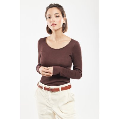 T-shirt manches longues en laine et soie ARMOR-LUX