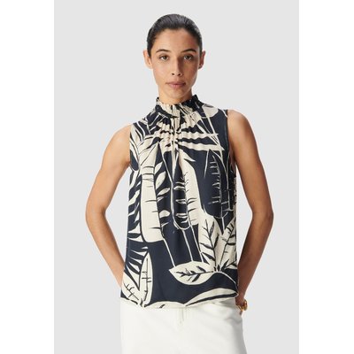 Top sans manches col montant motifs floral IKKS