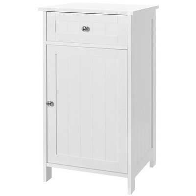 Table de chevet en bois blanc 43x34x77cm WADIGA