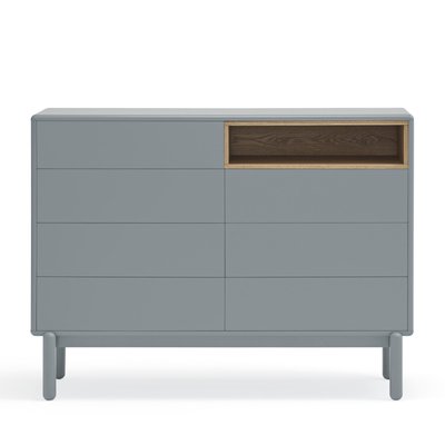 Commode 7 tiroirs 1 niche en bois L120xH90cm- CORVO TEULAT