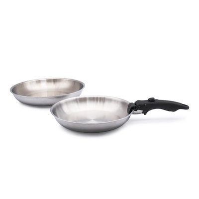 Set de 2 poêles triplex amovible + 1 poignée amovible LAGUIOLE CUISSON