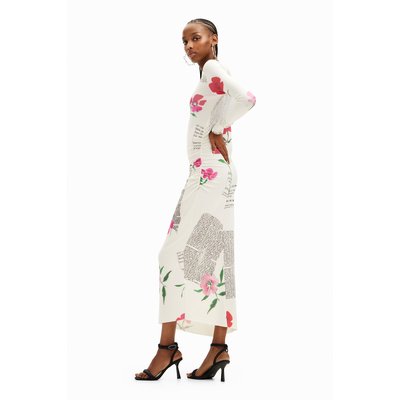 Desigual - Robe midi ajustée texte DESIGUAL