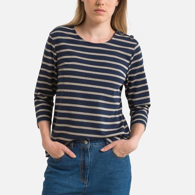 Jersey mangas 3/4 de rayas brillantes VERO MODA