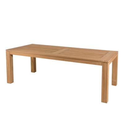Table de jardin exotique rectangulaire en bois de teck 220x100cm BERGEN 10 personnes PIER IMPORT