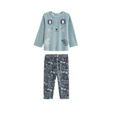 Pyjama bébé 2 pièces en velours Félintrépide PETIT BEGUIN
