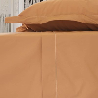 Drap plat en coton percale 200 fils DESIREE LINANDELLE