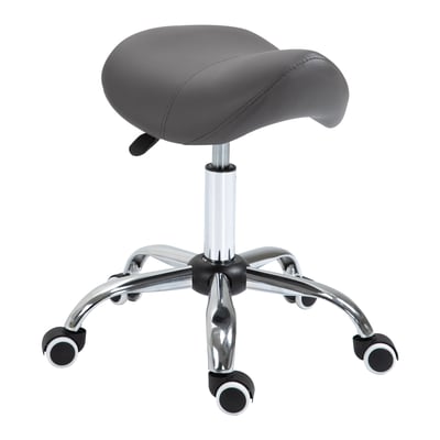 Tabouret de salon Métal Gris HOMCOM