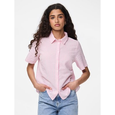 PCSALLY - Seersucker Chemise à manches courtes PIECES