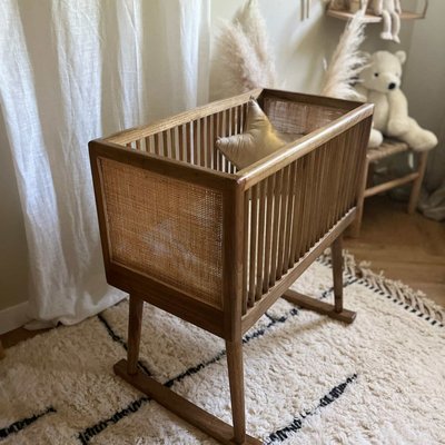 Berceau à bascule bois et cannage - CATBA SAUDARA COLLECTIONS