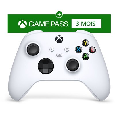 Manette Robot White + 3 mois de Game pass Ultimate MICROSOFT