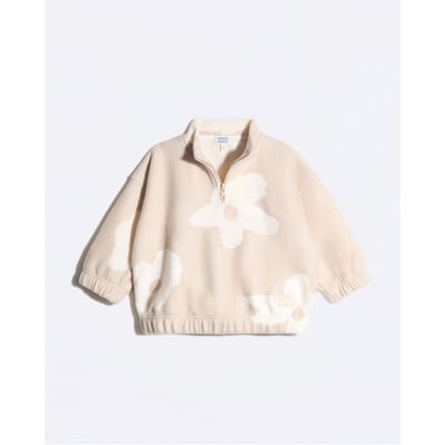 Sweat en polaire recyclée imprimé fleuri EMOI EMOI