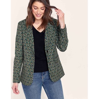 Veste blazer imprimée velours lisse ETAWA LA FIANCÉE