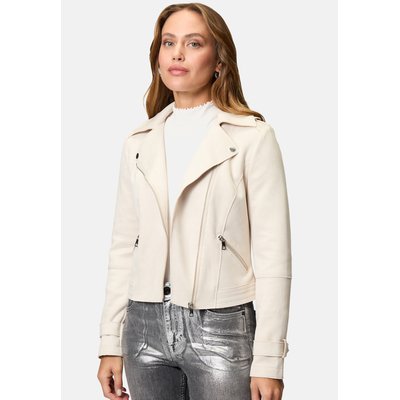 Veste de motard en aspect cuir velours ZERO