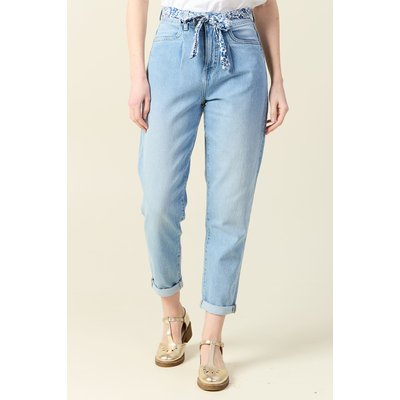 Jeans mom ceinture foulard BONOBO