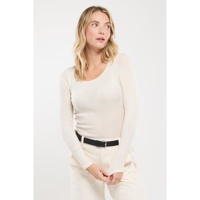 T-shirt manches longues en laine et soie ARMOR-LUX