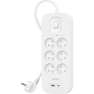 Multiprise 6 prises + USB-C et USB-A BELKIN