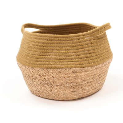 Panier rond tressé coton uni LA FACTORY FACTORY