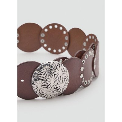 Ceinture cuir rivets MANGO