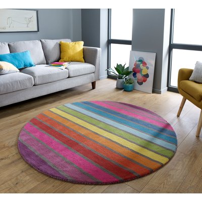Tapis en laine rond CANDY FLAIR RUGS