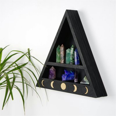 Etagère murale triangulaire noire - 2 niveaux AVIALA PIER IMPORT