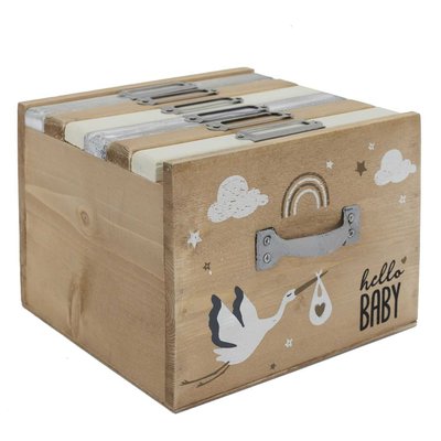 Album photo format box Naissance en MDF TOILINUX