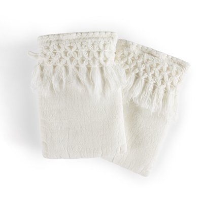 Lot de 2 gants de toilette coton bio/lin, Kyrami AM.PM