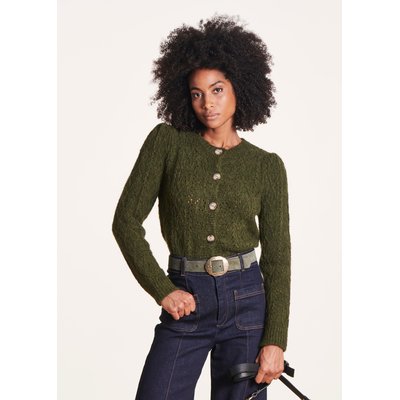 Gilet en laine et mohair à manches longues LA FEE MARABOUTEE
