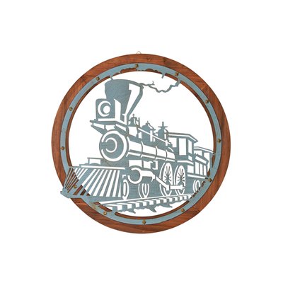Cadre rond train métal et bois AUBRY GASPARD