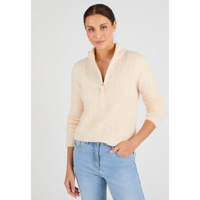 Pull col zippé mélange alpaga DAMART