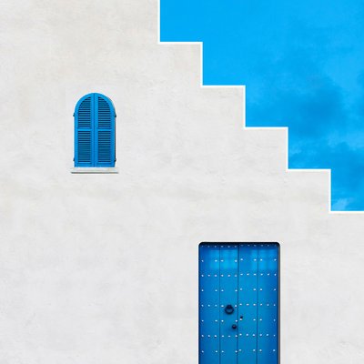 Tableau bleu grec HEXOA