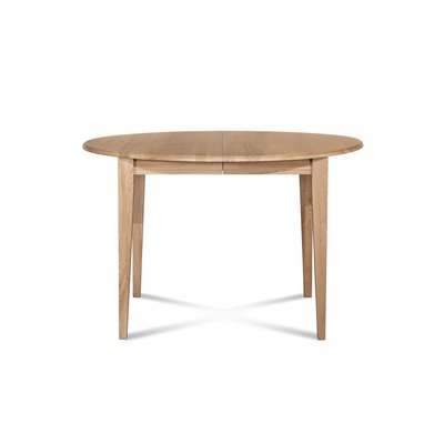 Table ronde extensible bois D105 avec 1 allonge et pieds fuseau - VICTORIA HELLIN, DEPUIS 1862