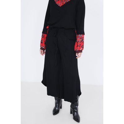 Pantalon style jupe culotte en maille unie à petites cotes JEAN-MARC PHILIPPE