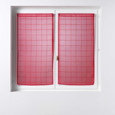 Paire Voilage Collection Carreaux DOUCEUR D'INTÉRIEUR