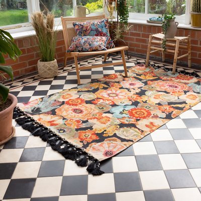 Florage Cotton Tasselled Indoor Rug WYLDER