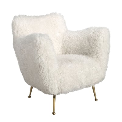 Fauteuil en tissu à poils longs ANGEL CERDA
