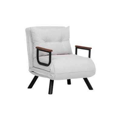 Fauteuil convertible en tissu effet bouclette Sando HANAH HOME