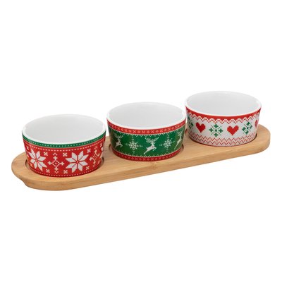 Set apéritif traditionnel 3 pièces et plateau ATMOSPHERA
